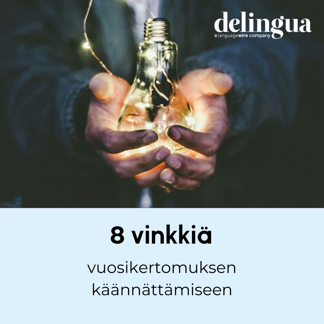 Vuosikertomuksen käännättäminen